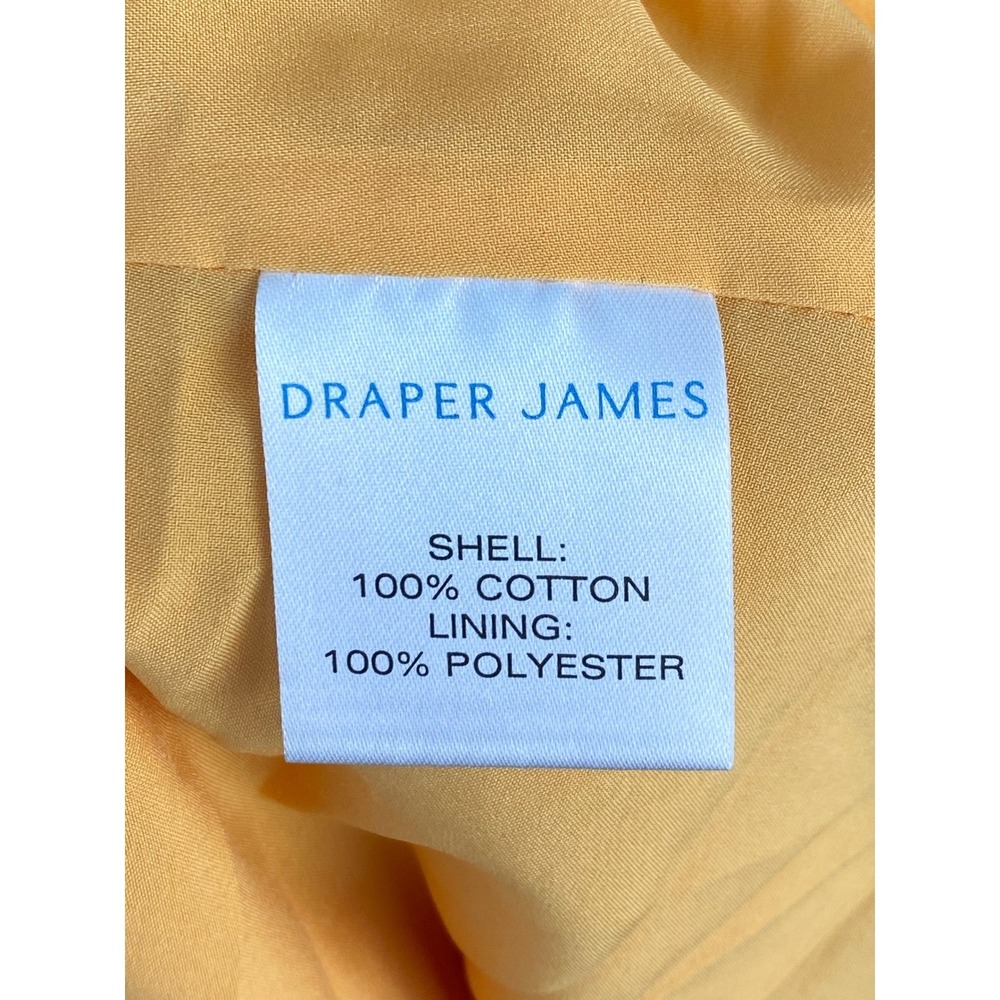Draper James Chloe V Neck Midi Dress S Orange Crinkle Cotton Tiered Puff Sleeve - Picture 10 of 12